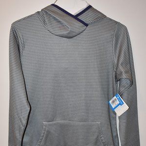 Columbia Mountain Run Hoodie Gray/Blue Striped Women's Size Medium New with Tags
